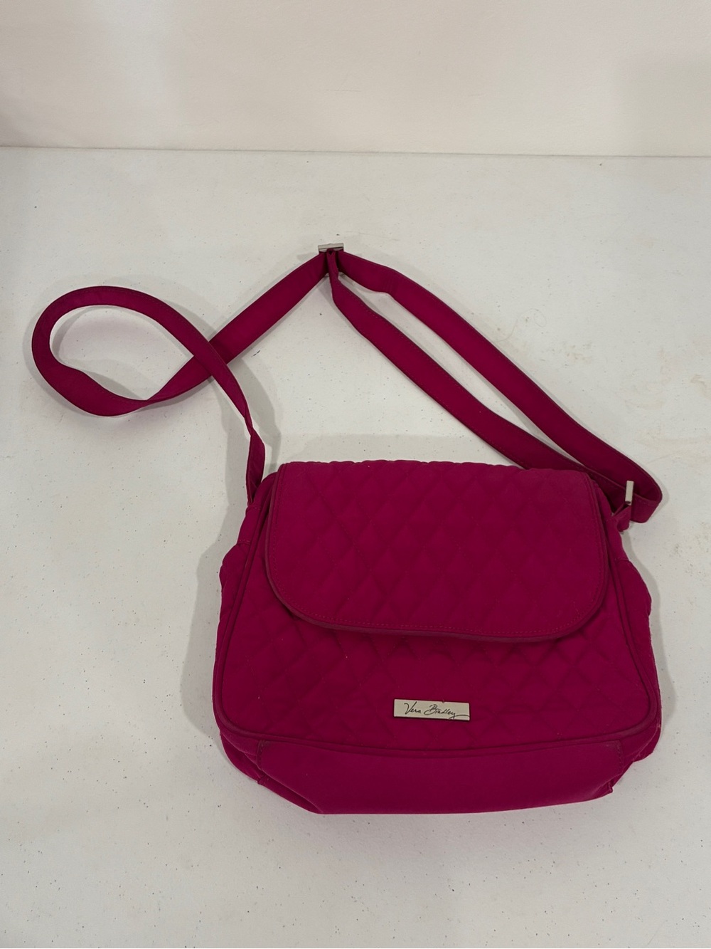 Vera Bradley Quilted Magenta Crossbody Bag